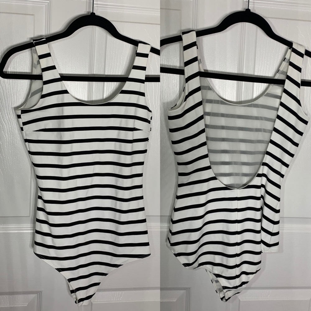David Lerner Women's Black Beacon Bodysuit Sz M